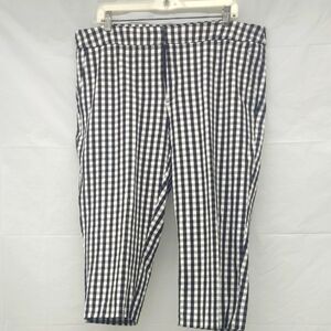 Gingham Bermuda Shorts Black & White Checkered Front Pockets Hidden Zipper Fly